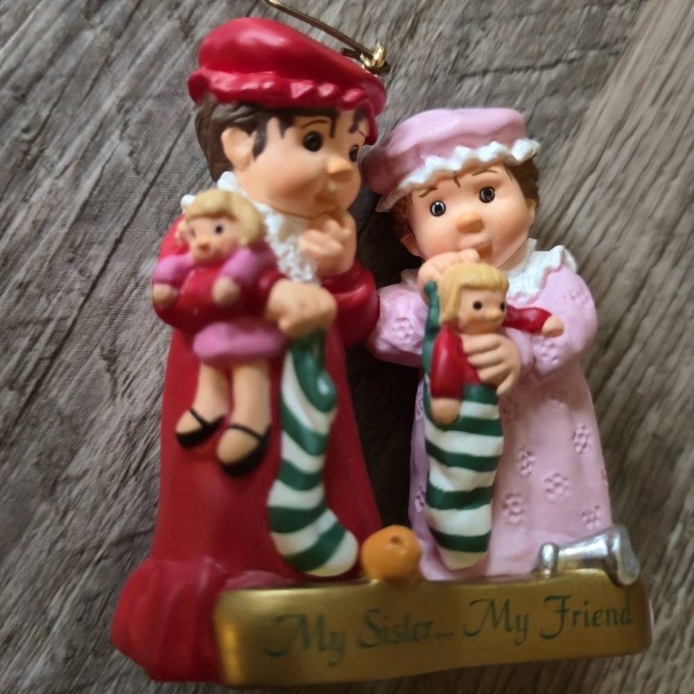 Hallmark Keepsake 1999 Christmas Ornament Sister to Sister "My Sister My Friend" - Picture 7 of 8